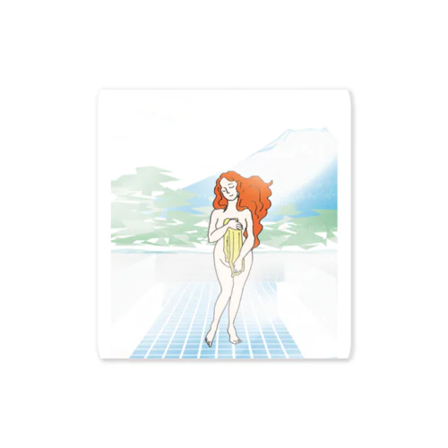 風呂のヴィーナス Sticker