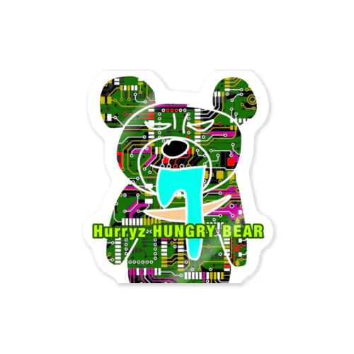 Hurryz HUNGRY BEAR 4 ステッカー