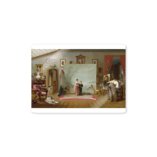 トーマス・ル・クリア 《肖像画のある室内》 Sticker