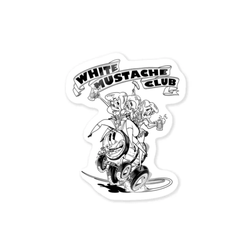 "WHITE MUSTACHE CLUB"(タイトルなし)) ステッカー