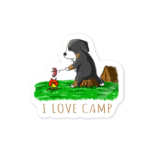 I LOVE CAMP バーニーズ・マウンテン・ドッグ ステッカー