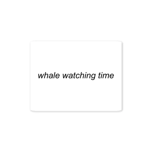 whale  watching time ステッカー