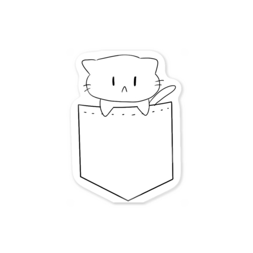 ポケットからねこです Sticker