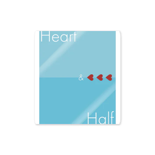 Heart & Half ハート Sticker