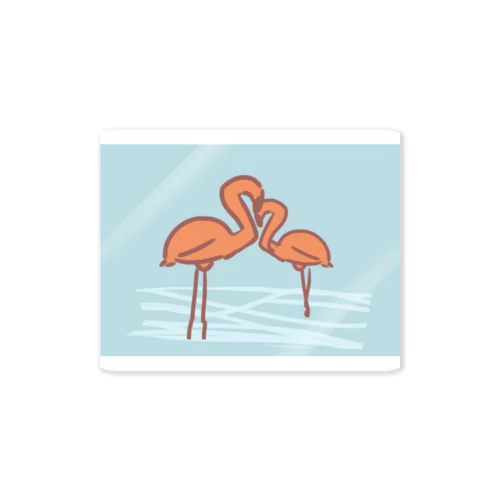 flamingo ステッカー