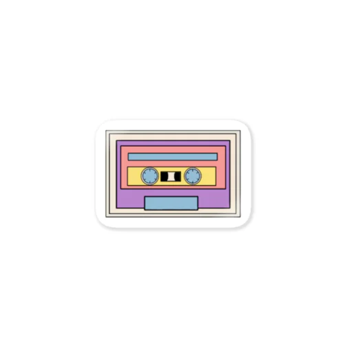 カセットテープ（紫） Sticker