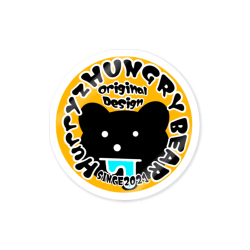 Hurryz HUNGRY BEARロゴ Sticker