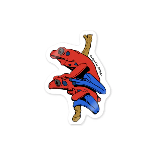 strawberry poison dart frog Sticker