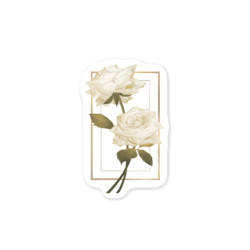 White rose Sticker