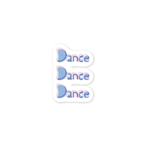 Dance_blue Sticker