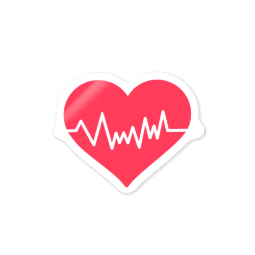 Heart ECG ステッカー