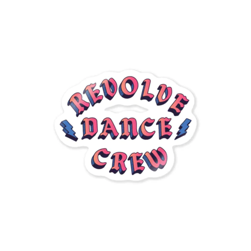 Revolve Dance Crew Old School Logo ステッカー