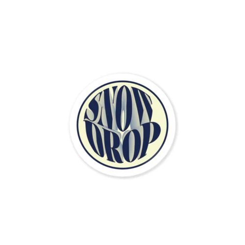 SNOWDROP 丸ロゴ Sticker