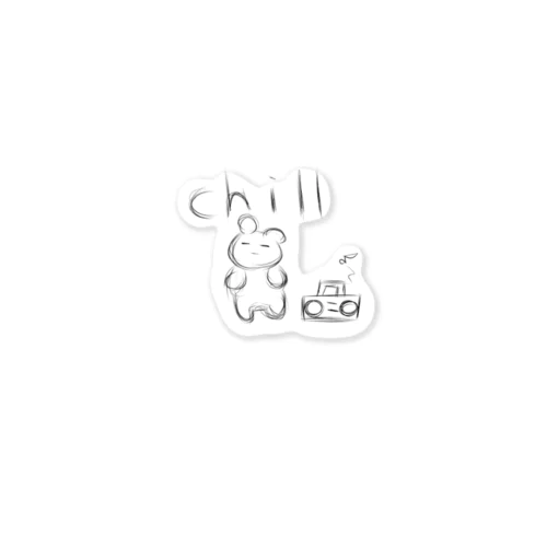 Chillくまちゃん ステッカー