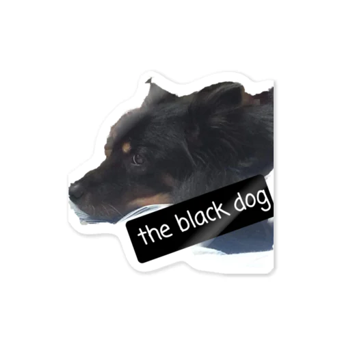 The black dog Sticker