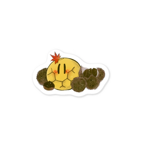 ハンドボールに寄り添うボール(栗) Sticker