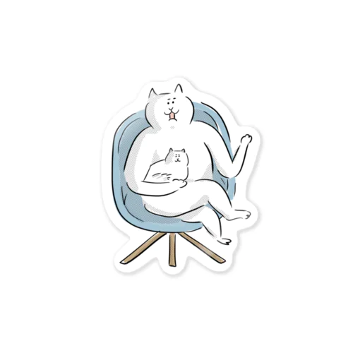 何かを熱弁する猫 Sticker