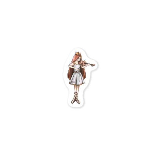 violin queen Sticker