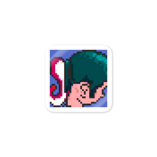 ドット絵蛸足ポニーテルの子 Sticker