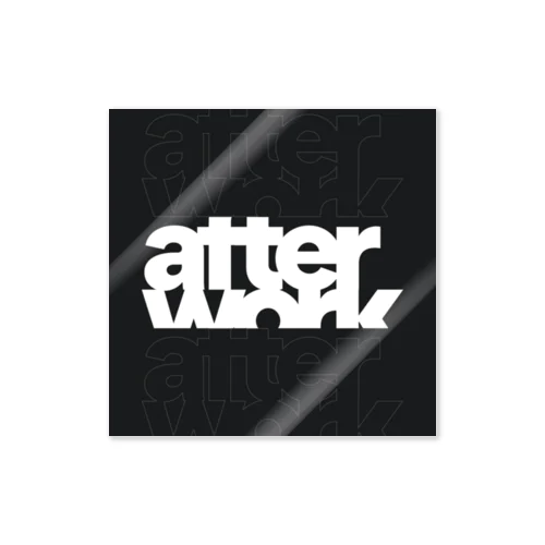 AfterWork Logo Goods(Black&Outline) ステッカー