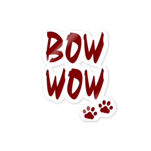 BOWWOW【バーガンディ】 Sticker