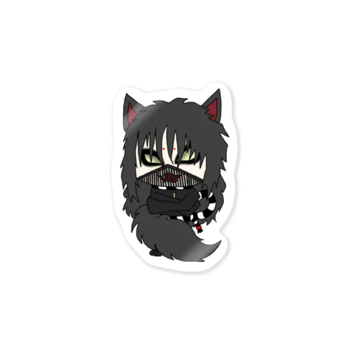 No.5犬神ブラック Sticker