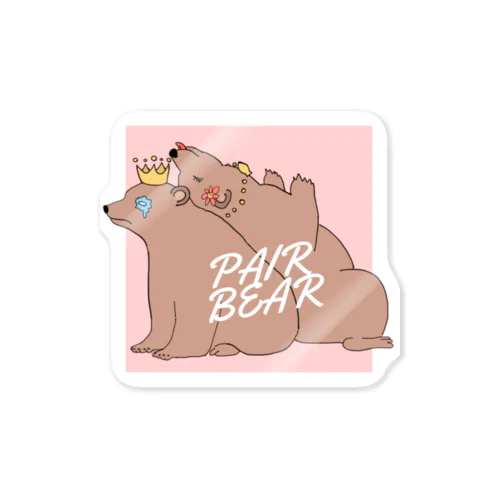 PAIR BEAR Sticker