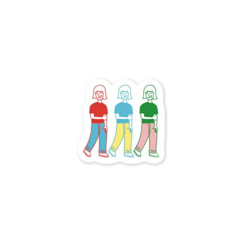 3girls Sticker