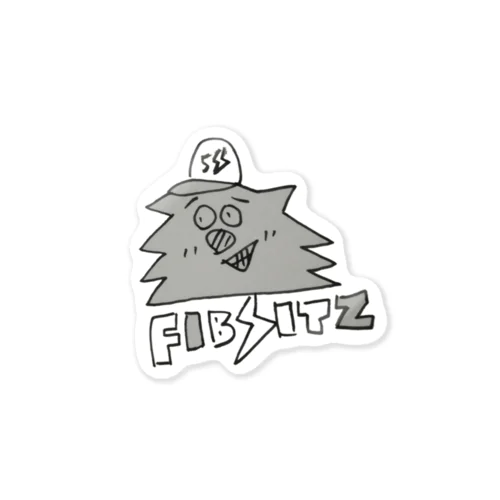 FIBLITZ 一匹狼ん。（ラフ画ver） Sticker