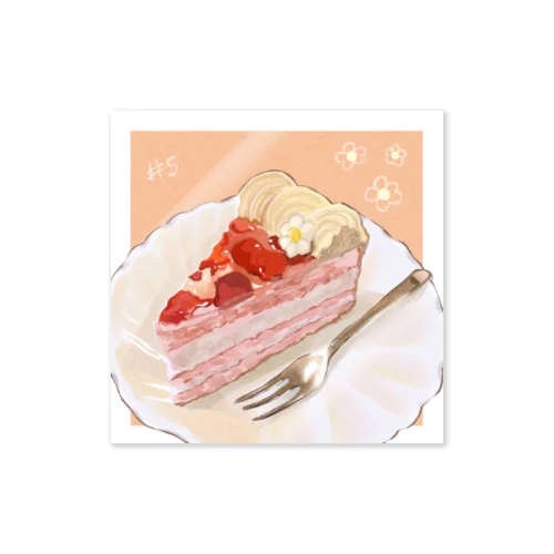 紅茶クリームのベリーケーキ Sticker