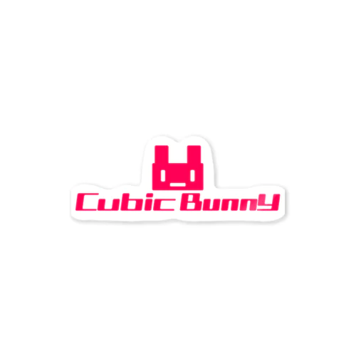 CubicBunny ピンクロゴ Sticker