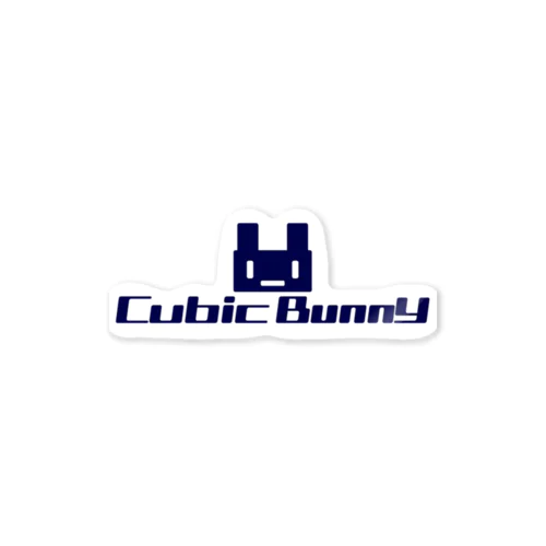 CubicBunny ネイビーロゴ Sticker