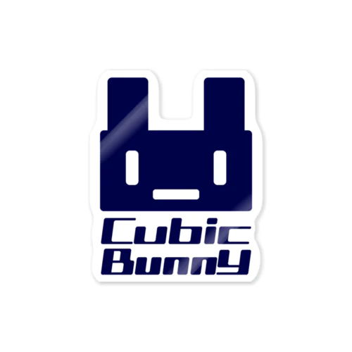 CubicBunny ネイビーロゴ スクエア Sticker