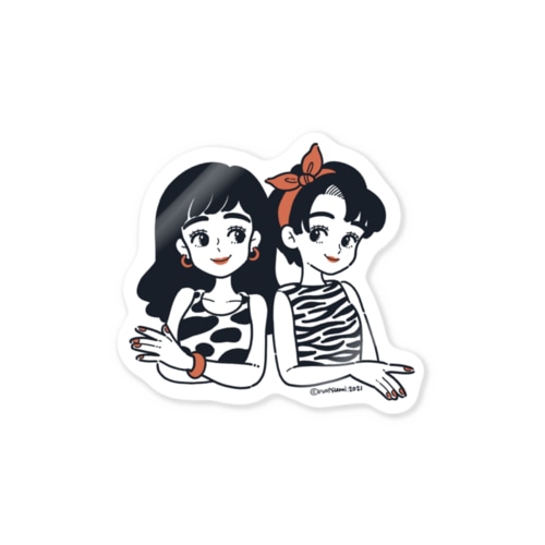 柄物タンクトップ Sticker