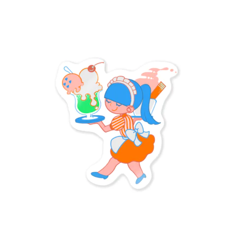 力持ちウェイトレスちゃん Sticker