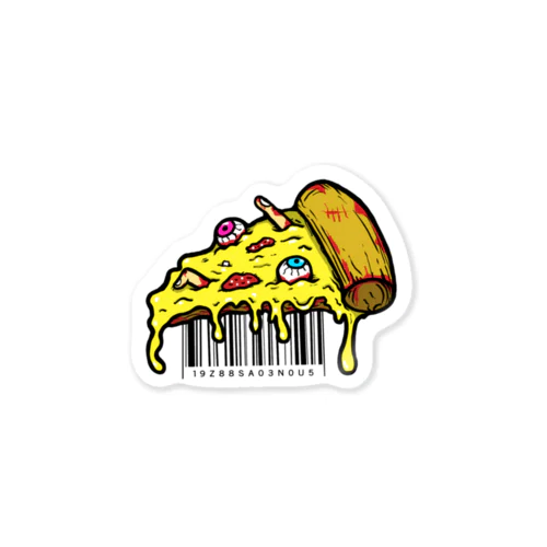 ずさんなピザバーコード　ステッカー Sticker