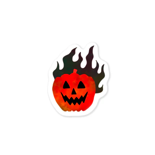 fire pumpkin Sticker