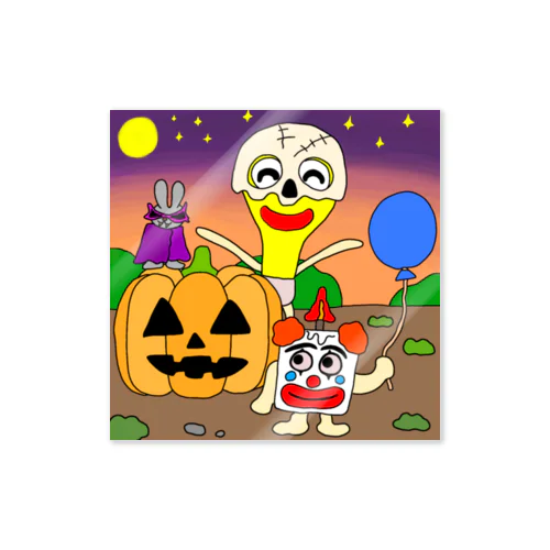 「キャンドルくんとライトくん」ハロウィン ステッカー