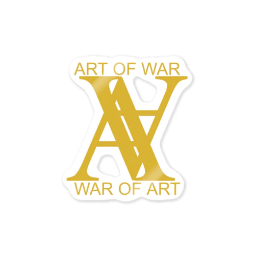 ART OF WAR ×WAR OF ART NEWロゴ A∀プリントアイテム ステッカー