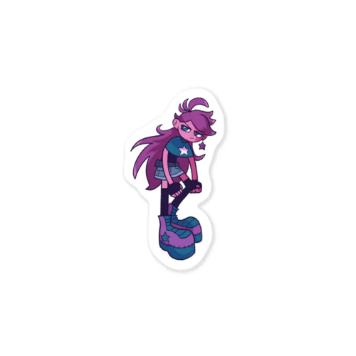 Vegas-purple stick Sticker