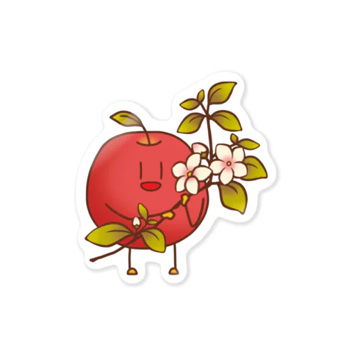 りんごステッカー Sticker