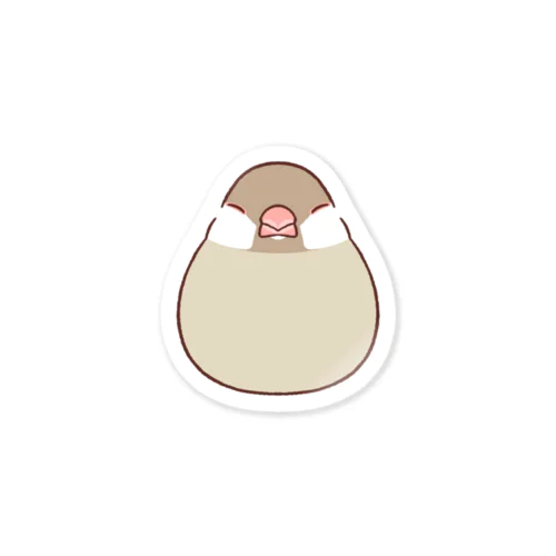 インコまんじゅう（文鳥　シナモン） Sticker