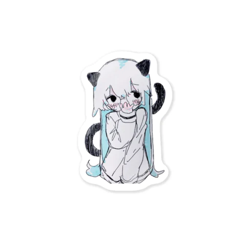 ねこはかせ、はずかしい Sticker