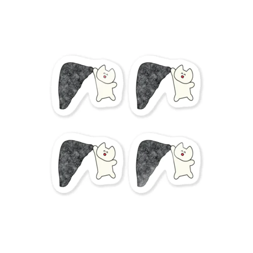 岩登り猫ちゃんステッカー（ミニ） Sticker