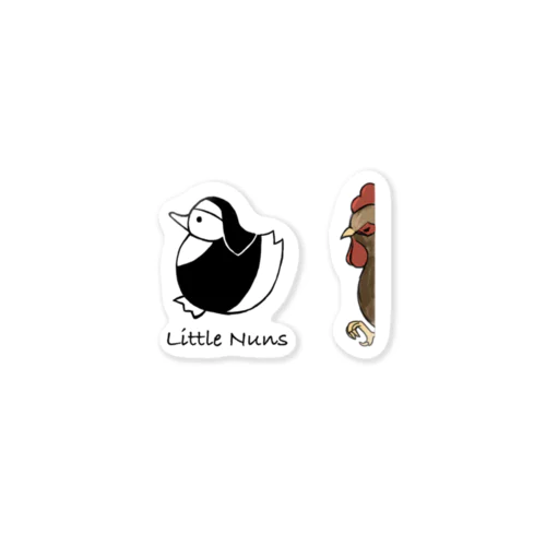 duck nun & whereisthe chicken Sticker