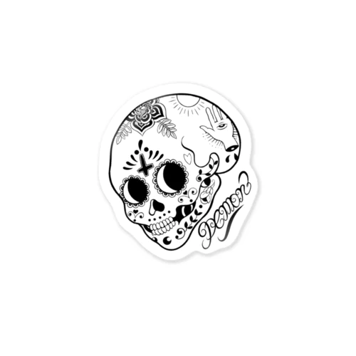Day Of The Dead Skull　DEMON Sticker