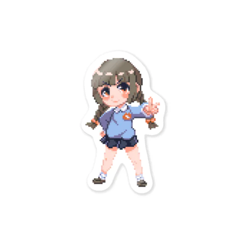 【ドット絵】ちょきガール Sticker