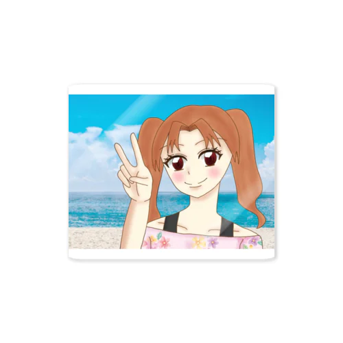 海の女の子 Sticker