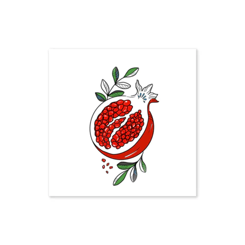 Pomegranate: Natural Sticker