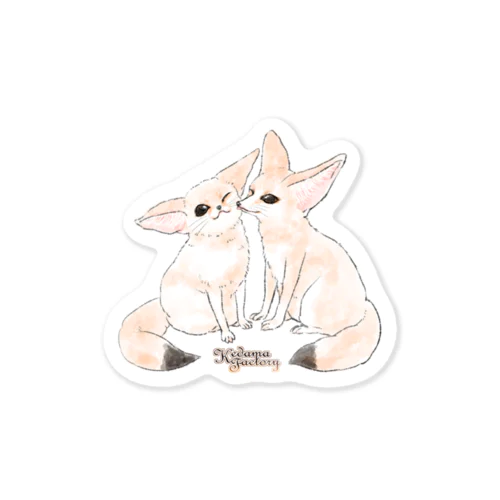 けづくろいフェネック Sticker